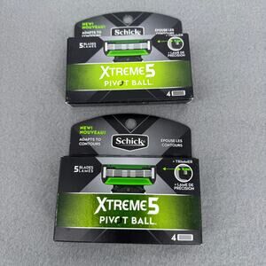Schick Xtreme5 Pivot‎ Ball Razor Cartridges 2-Box Bundle 8 Cartridges New Sealed